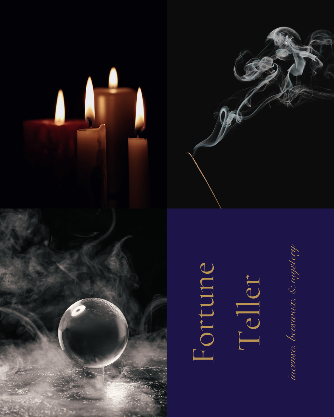 Fortune Teller ~ Burnt Incense Candle